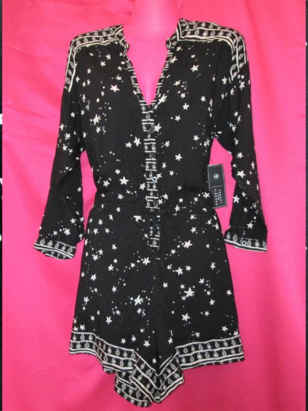 volcom georgia may jagger black romper size medium - Picture 7 of 8